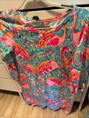Lilly Pulitzer Flamingo Print Dress